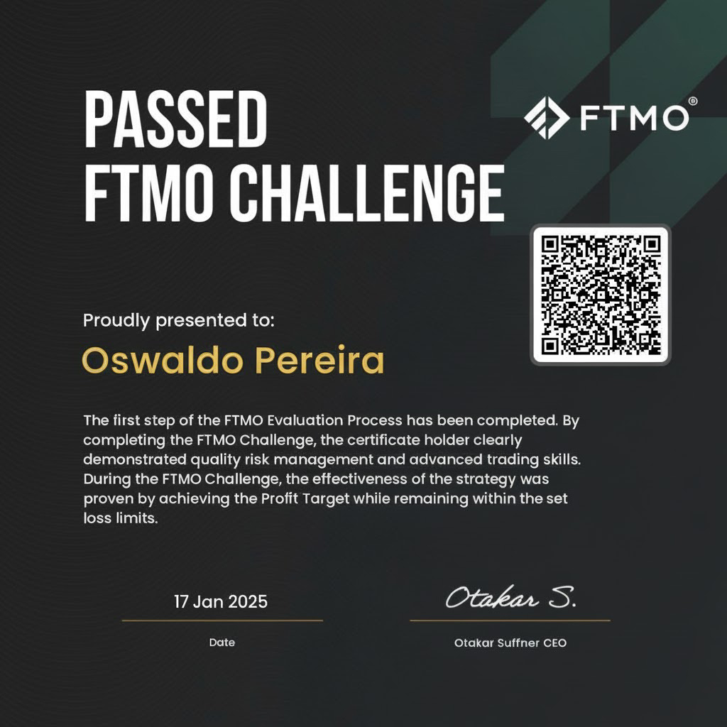 Certificado FTMO Challenge